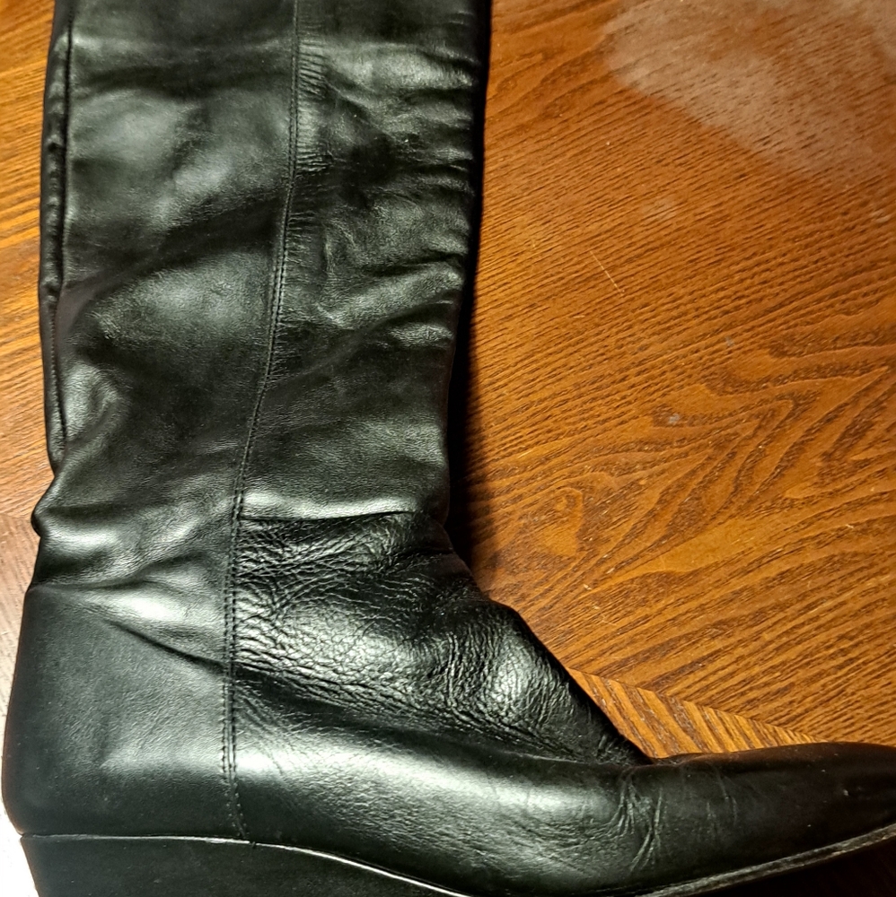 Black Leather Women's Boots